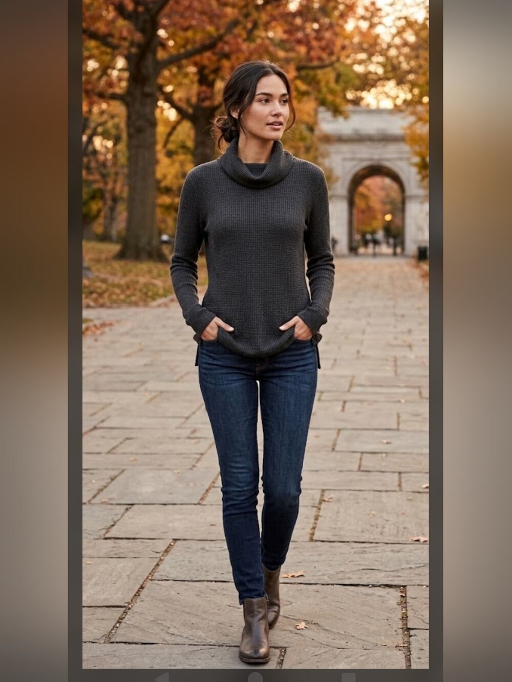 Eddie Bauer Waffle Knit Thermal Turtleneck Sweater Top S Outdoor #2050